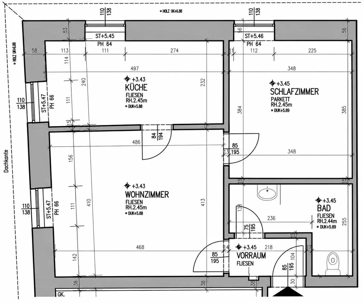 2-Zimmer-Wohnung mieten in Vöcklabruck – 55 m², € 769 – Bild 2 von 8