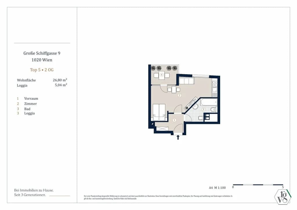 1-Zimmer-Wohnung kaufen in Wien – 26,82 m², € 279.000 – Bild 12 von 12
