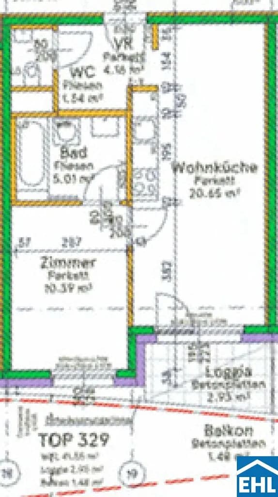2-Zimmer-Wohnung mieten in Wien – 45,45 m², € 905 – Bild 8 von 8