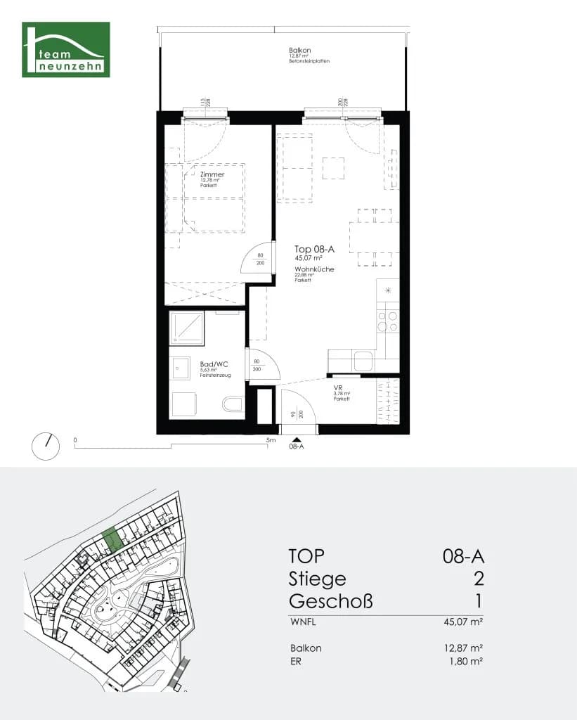 2-Zimmer-Wohnung mieten in Wien – 45,07 m², € 925 – Bild 15 von 15
