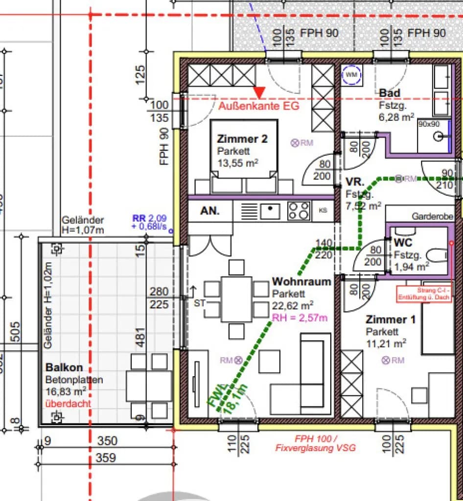 3-Zimmer-Wohnung kaufen in Weiz – 63,6 m², € 378.738 – Bild 3 von 3
