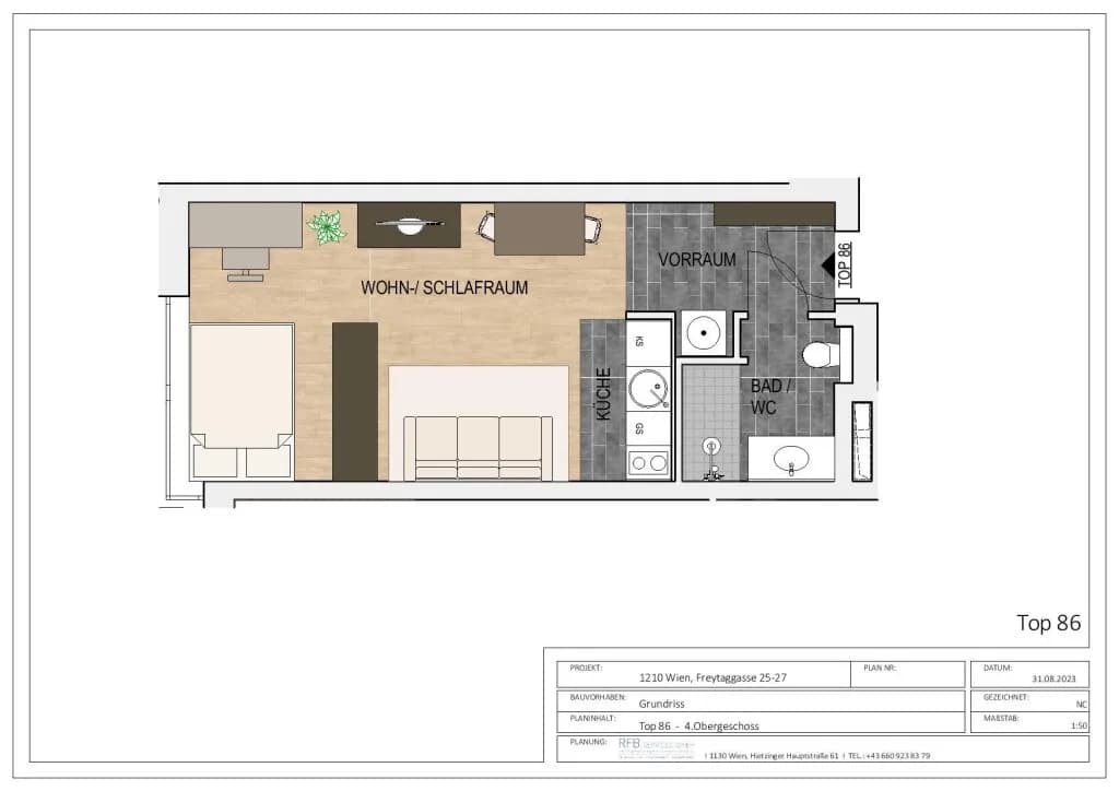 Wohnung mieten in Wien – 32 m², € 668 – Bild 7 von 7