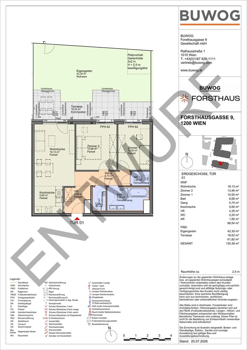 3-Zimmer-Wohnung kaufen in Wien – 68,54 m², € 410.000 – Bild 2 von 8