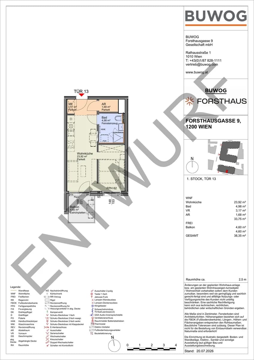 1-Zimmer-Wohnung kaufen in Wien – 33,75 m², € 204.000 – Bild 2 von 8