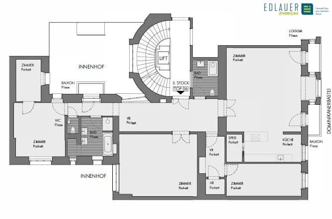 4-Zimmer-Wohnung mieten in Wien – 164,05 m², € 3.675 – Bild 24 von 25