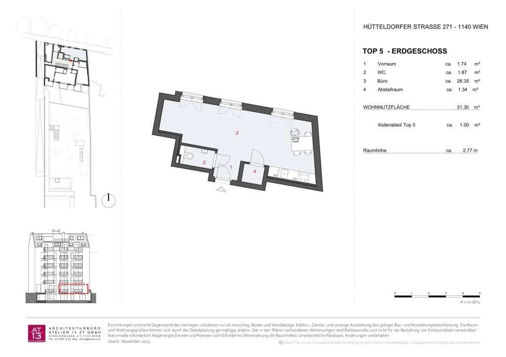 1-Zimmer-Gewerbeimmobilie kaufen in Wien – 31 m², € 199.000 – Bild 8 von 10