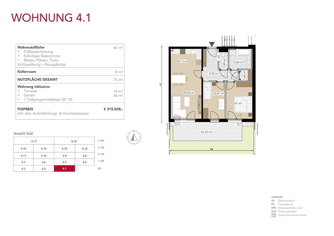 3-Zimmer-Wohnung kaufen in Graz – 66 m², € 315.028 – Bild 5 von 10