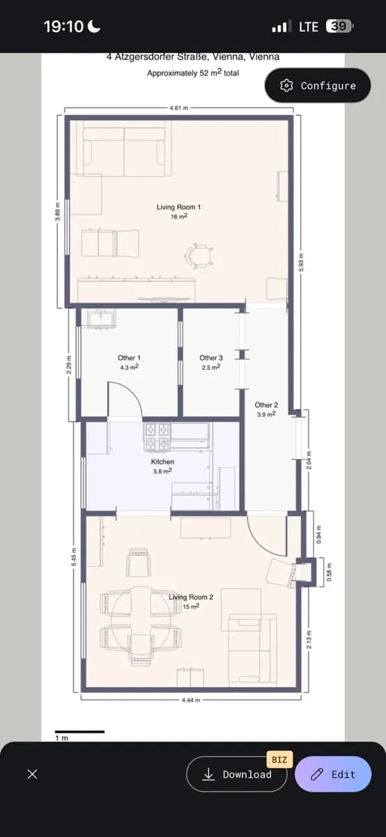 2-Zimmer-Wohnung mieten in Wien – 52 m², € 510 – Bild 22 von 22