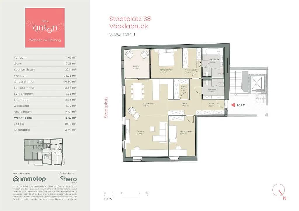 3-Zimmer-Wohnung kaufen in Vöcklabruck – 113,57 m², € 841.400 – Bild 9 von 9