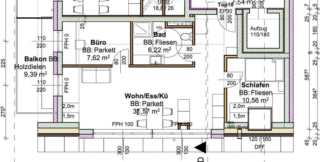 3-Zimmer-Wohnung kaufen in Linz – 55,97 m², € 386.800 – Bild 3 von 6