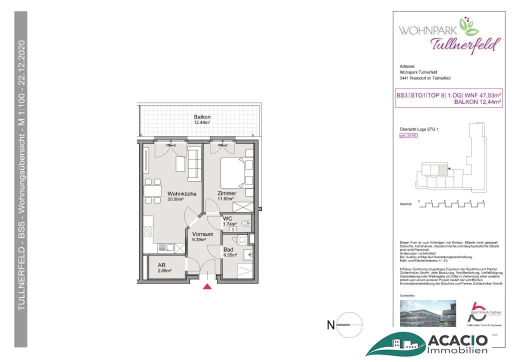 2-Zimmer-Wohnung mieten in Tulln – 47,03 m², € 759 – Bild 14 von 14