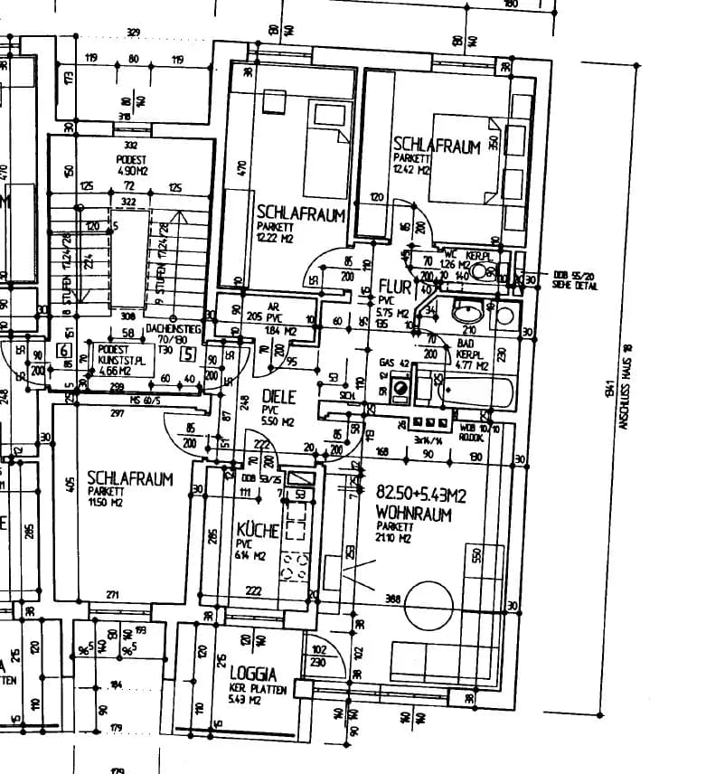 4-Zimmer-Wohnung mieten in Linz – 86,31 m², € 1.073 – Bild 2 von 4