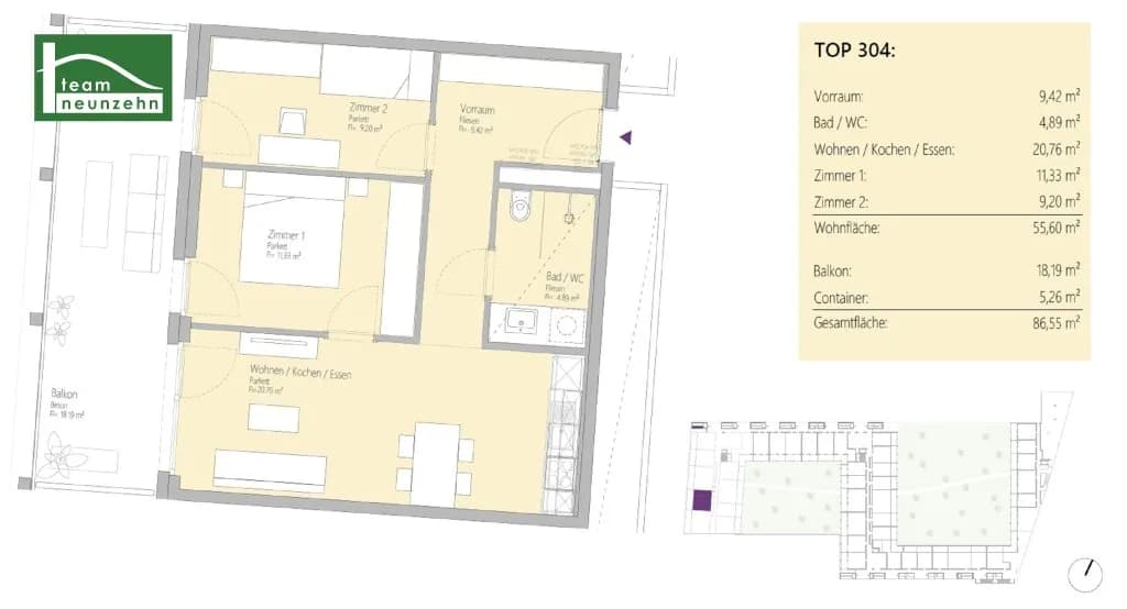 3-Zimmer-Wohnung mieten in Graz – 55,6 m², € 759 – Bild 16 von 16