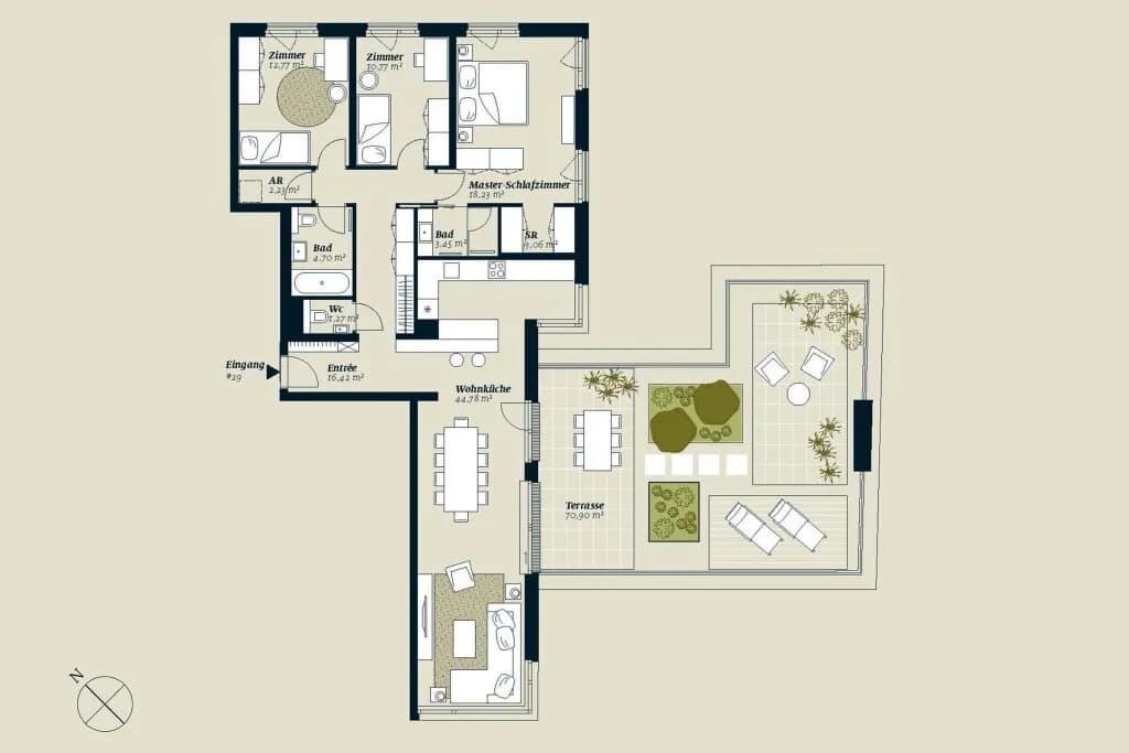 4-Zimmer-Wohnung mieten in Wien – 117,68 m², € 3.807 – Bild 2 von 16