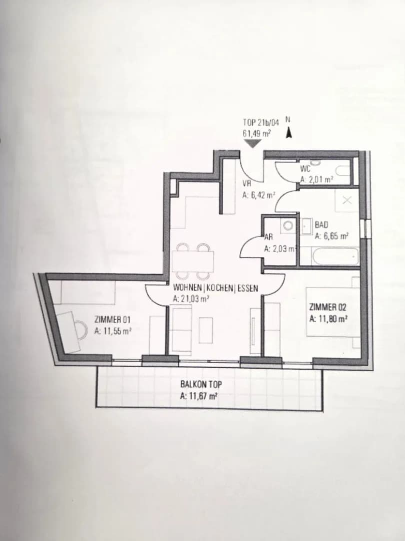 3-Zimmer-Wohnung mieten in Graz – 61 m², € 980 – Bild 17 von 17