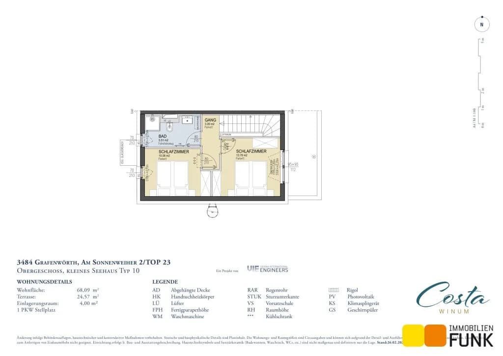 3-Zimmer-Haus kaufen in Tulln – 68,09 m², € 362.000 – Bild 9 von 12