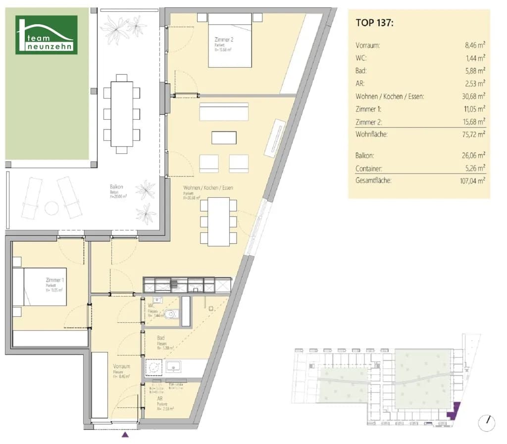 3-Zimmer-Wohnung mieten in Graz – 75,72 m², € 1.019 – Bild 16 von 16