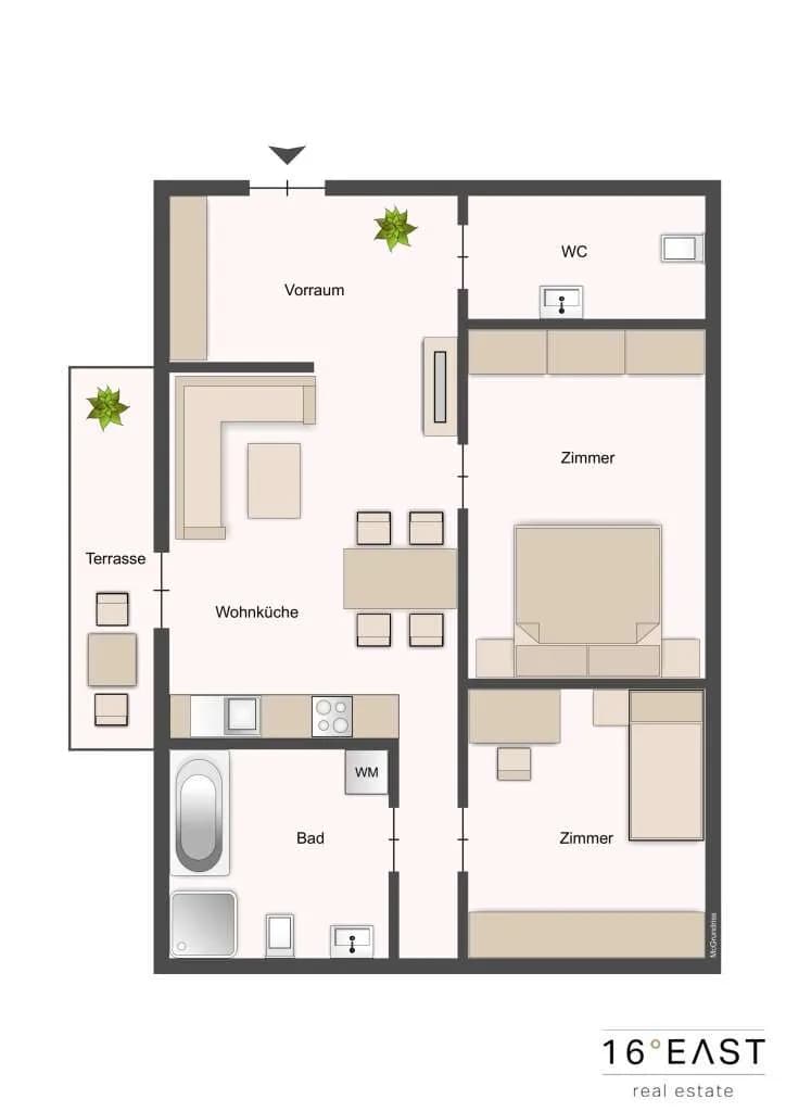 3-Zimmer-Wohnung kaufen in Wien – 60 m², € 372.000 – Bild 6 von 7