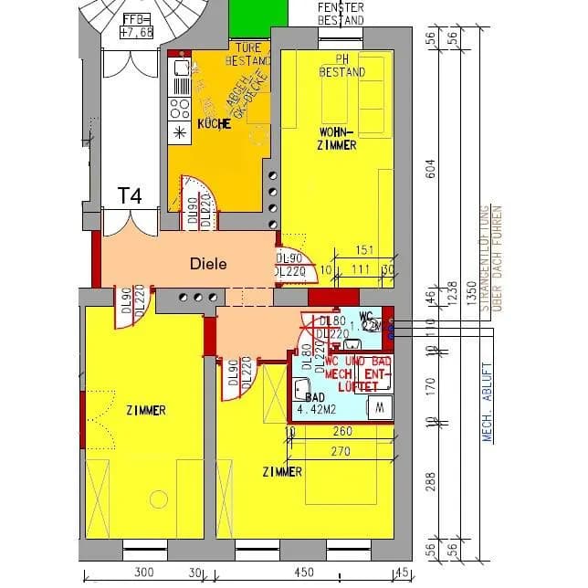 3-Zimmer-Wohnung mieten in Graz – 77,78 m², € 1.083