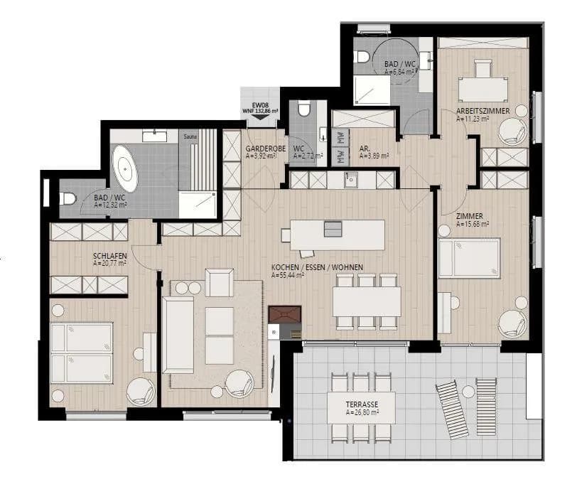 4-Zimmer-Wohnung kaufen in Kitzbühel – 132 m²