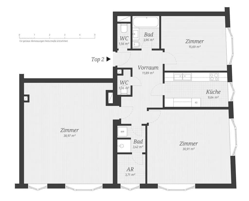 3-Zimmer-Wohnung mieten in Wien – 117,26 m², € 2.497 – Bild 12 von 12