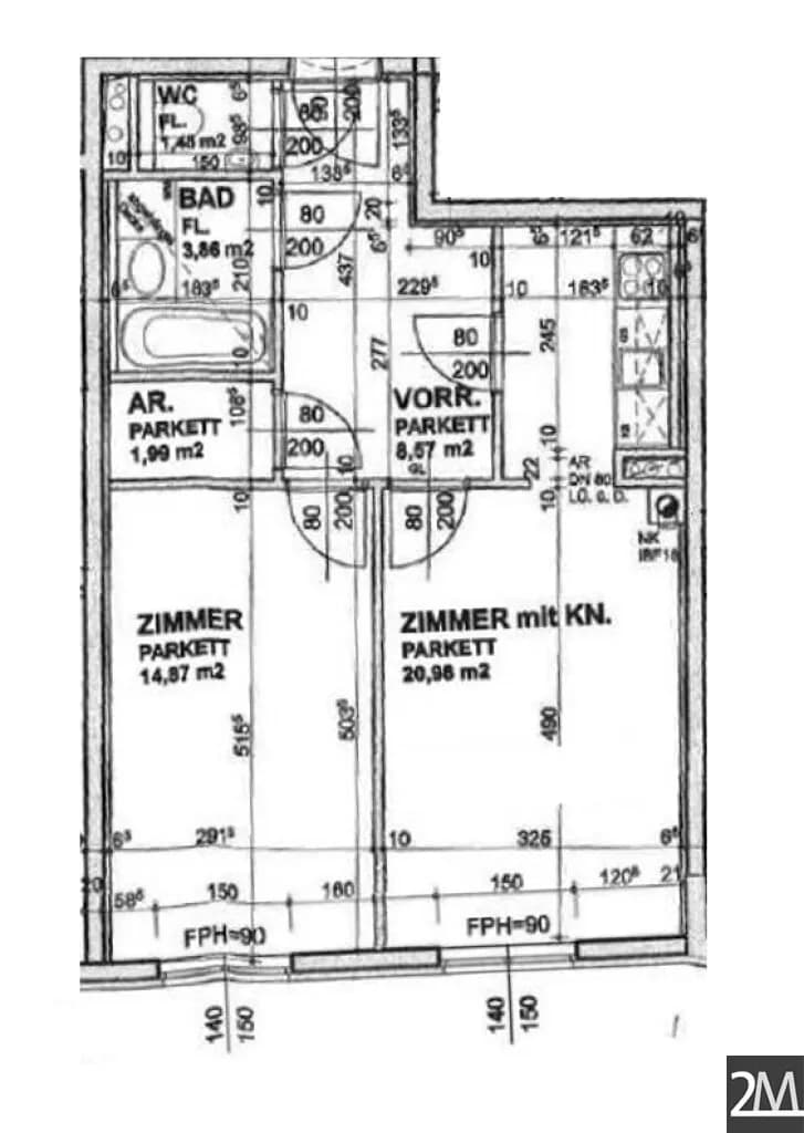 2-Zimmer-Wohnung mieten in Wien – 51,75 m², € 1.014 – Bild 11 von 12