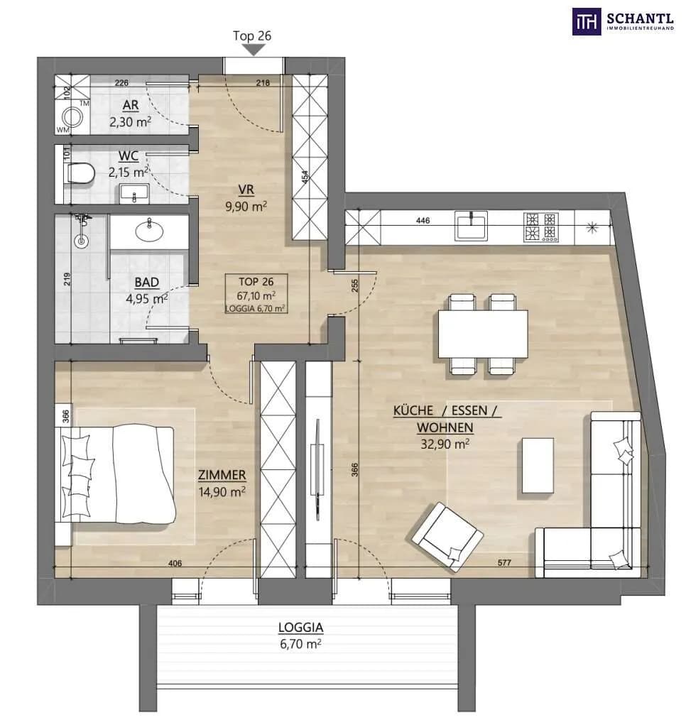 2-Zimmer-Wohnung kaufen in Wien – 67,1 m², € 565.400 – Bild 15 von 15