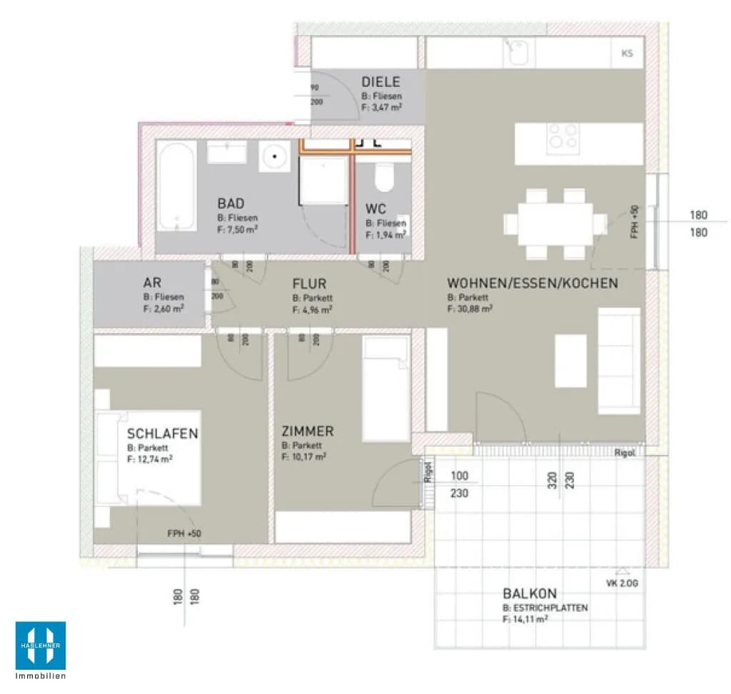 3-Zimmer-Wohnung kaufen in Ried im Innkreis – 73,45 m², € 269.500 – Bild 20 von 20