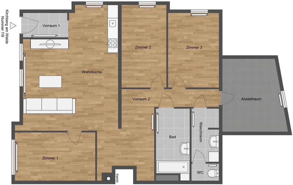 4-Zimmer-Wohnung mieten in Gmünd – 119,44 m², € 1.099 – Bild 11 von 13