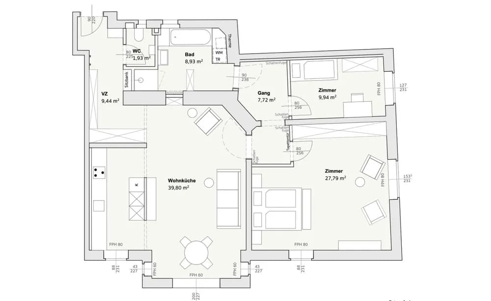 3-Zimmer-Wohnung mieten in Wien – 98 m², € 2.490 – Bild 2 von 17