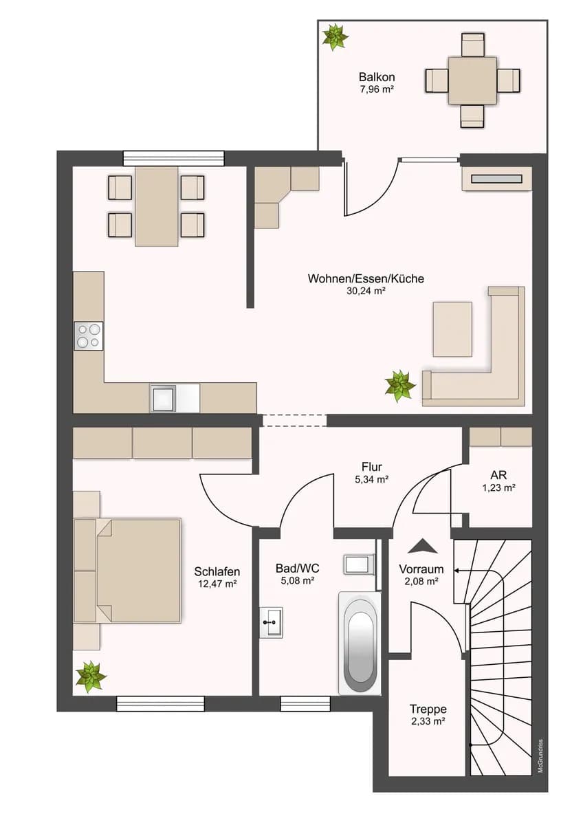 2-Zimmer-Wohnung kaufen in Wels-Land – 56 m², € 192.000 – Bild 12 von 14