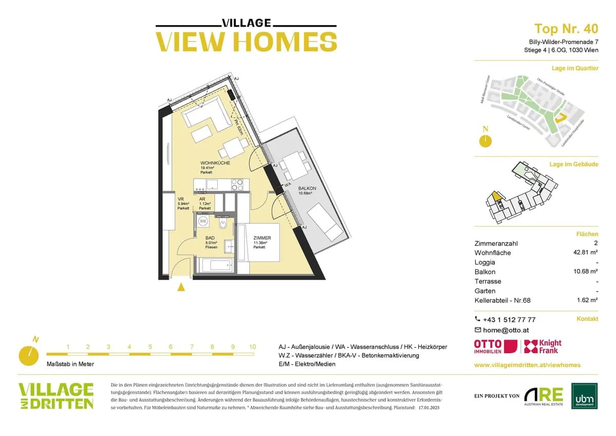 2-Zimmer-Wohnung kaufen in Wien – 42,81 m², € 391.000 – Bild 35 von 41