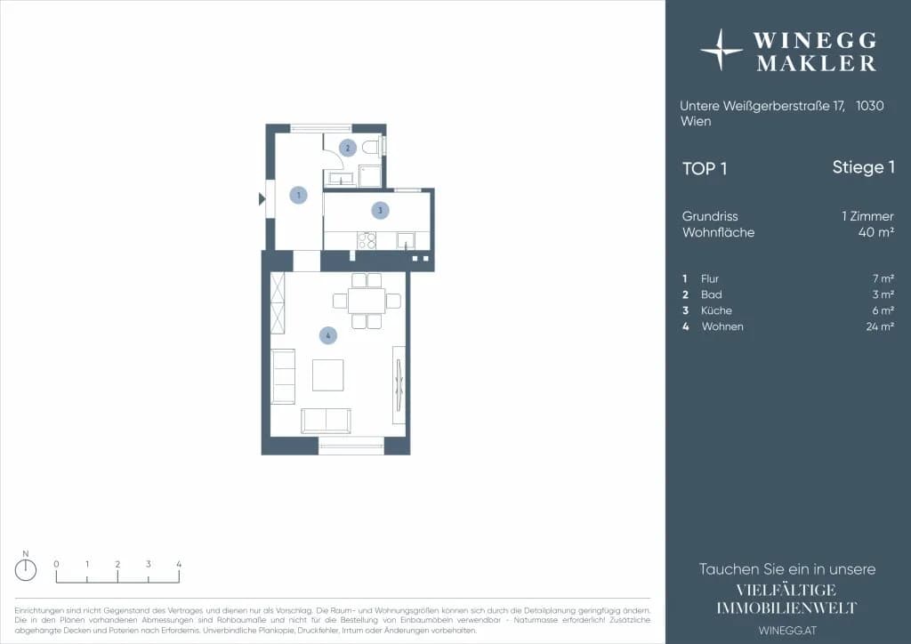 1-Zimmer-Wohnung kaufen in Wien – 38,66 m², € 279.000 – Bild 9 von 9