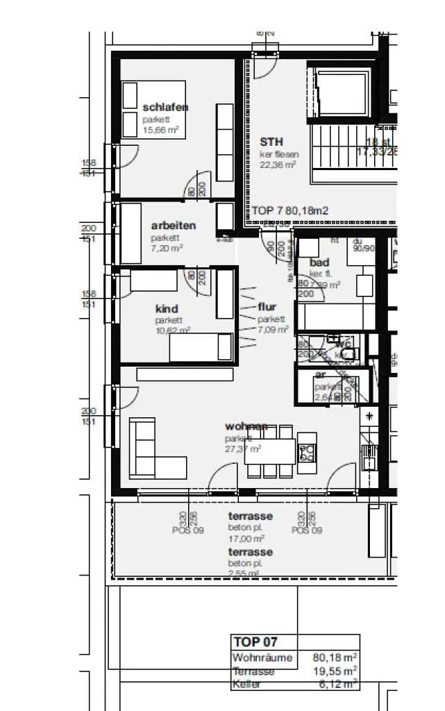 3-Zimmer-Wohnung mieten in Gmunden – 80,18 m², € 1.480 – Bild 13 von 14