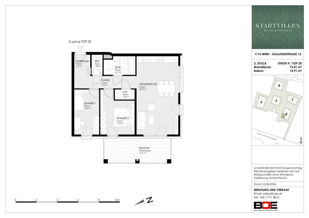 3-Zimmer-Wohnung kaufen in Wien – 73 m², € 579.000 – Bild 11 von 12