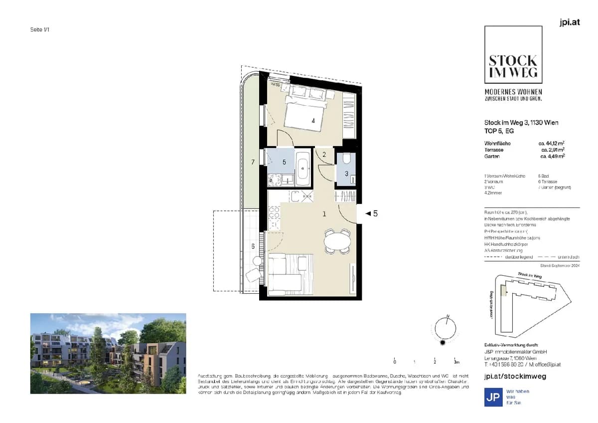 2-Zimmer-Wohnung kaufen in Wien – 44,12 m², € 319.000 – Bild 17 von 17