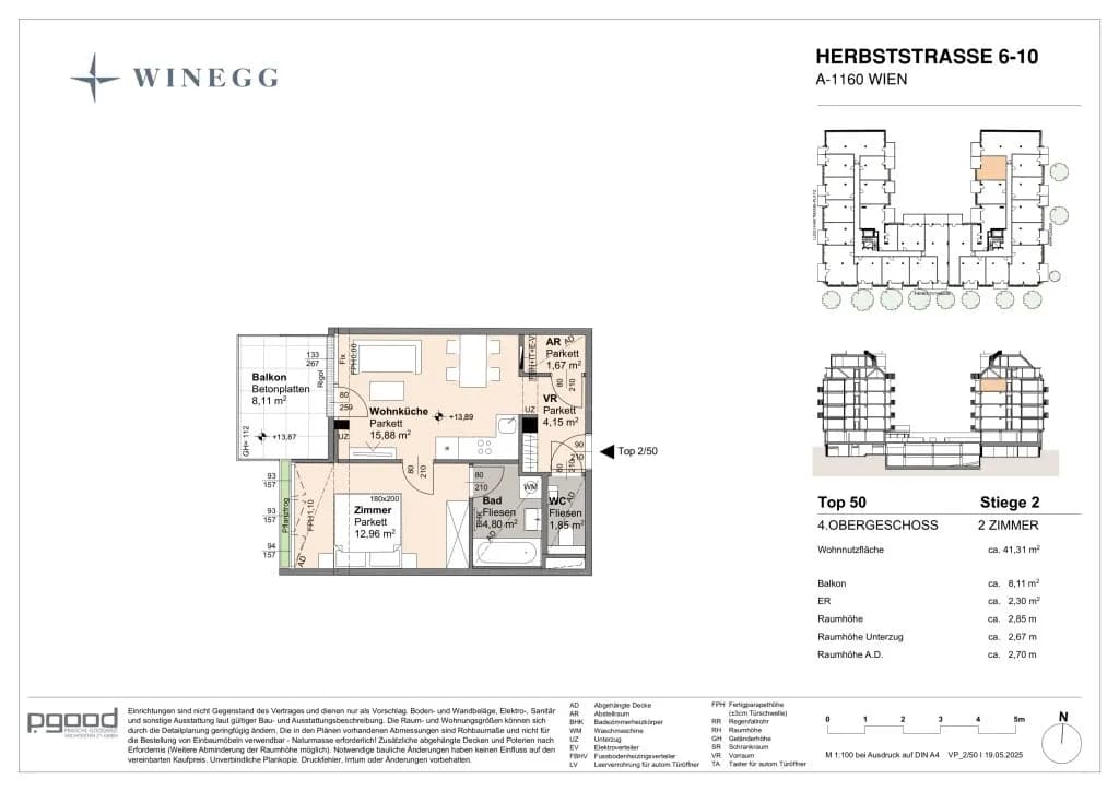 2-Zimmer-Wohnung kaufen in Wien – 42,52 m², € 315.600 – Bild 8 von 8