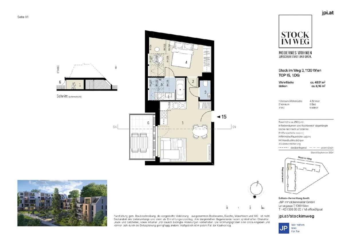 2-Zimmer-Wohnung kaufen in Wien – 48,91 m², € 459.000 – Bild 19 von 19