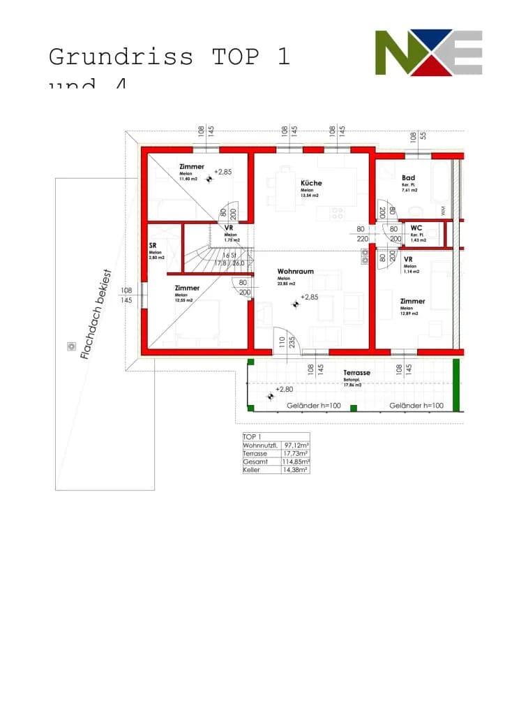 4-Zimmer-Immobilie mieten in Oberpullendorf – 97,12 m², € 739 – Bild 2 von 2