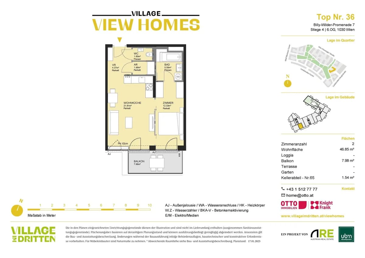 2-Zimmer-Wohnung kaufen in Wien – 46,85 m², € 399.000 – Bild 17 von 19