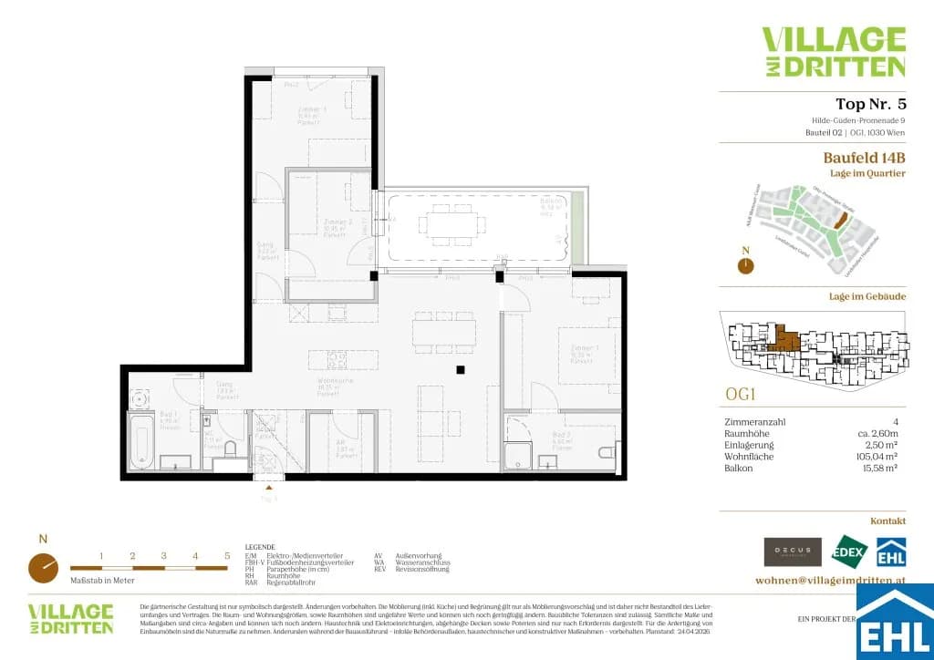 4-Zimmer-Wohnung kaufen in Wien – 105,04 m², € 830.000 – Bild 12 von 12