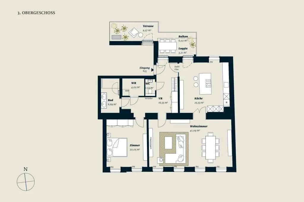 2-Zimmer-Wohnung kaufen in Wien – 115,45 m², € 1.270.000 – Bild 2 von 13