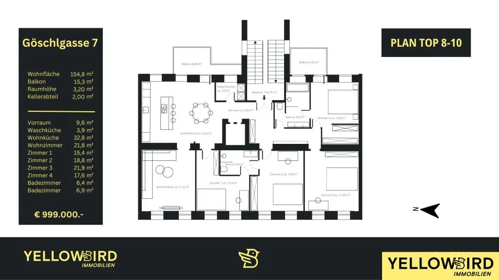6-Zimmer-Wohnung kaufen in Wien – 154,8 m², € 999.000 – Bild 12 von 13