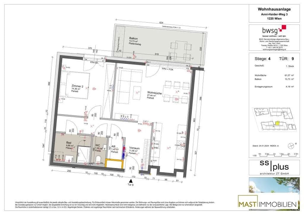 2-Zimmer-Wohnung kaufen in Wien – 61,07 m², € 314.000 – Bild 8 von 8