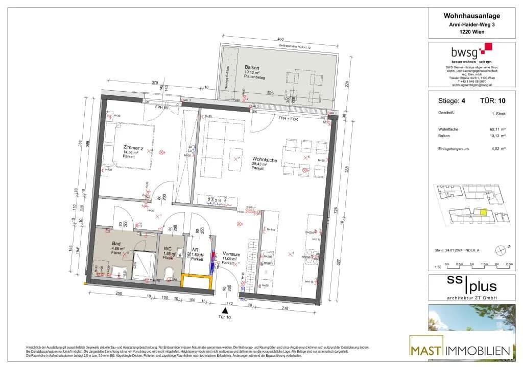 2-Zimmer-Wohnung kaufen in Wien – 62,11 m², € 309.000 – Bild 9 von 9