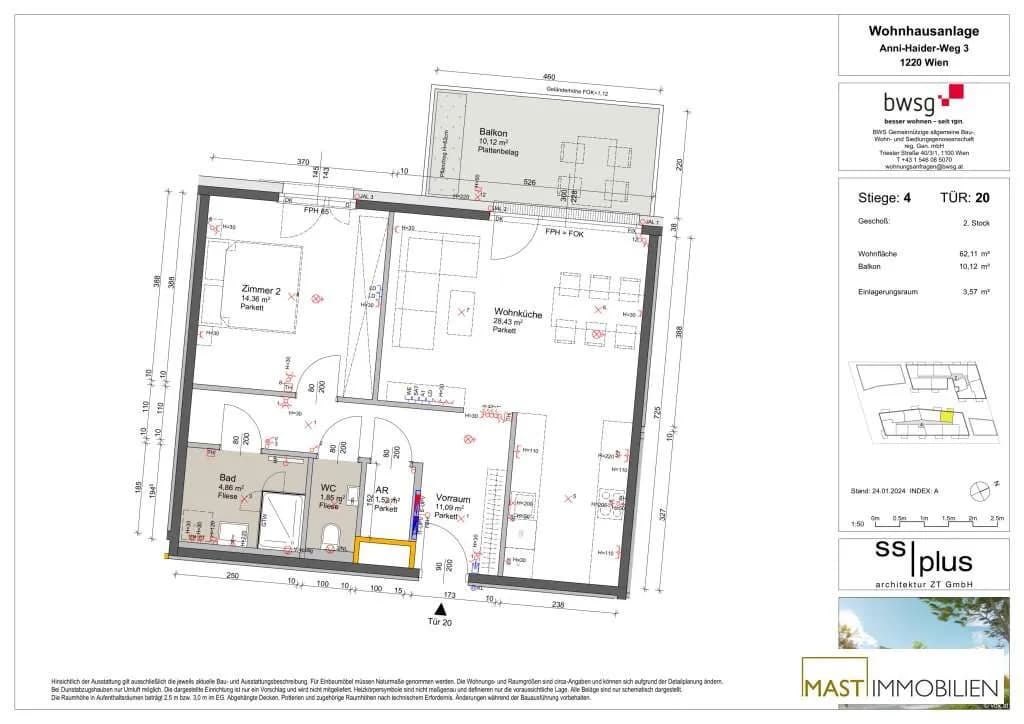 2-Zimmer-Wohnung kaufen in Wien – 62,11 m², € 314.000 – Bild 8 von 8