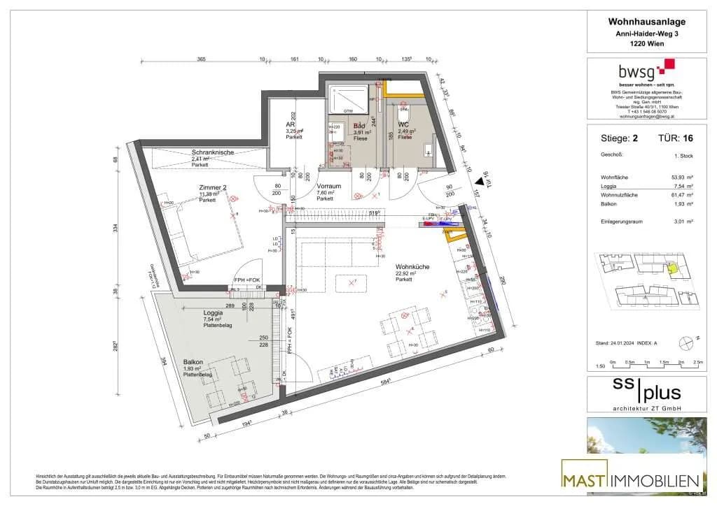2-Zimmer-Wohnung kaufen in Wien – 53,93 m², € 279.000 – Bild 13 von 13