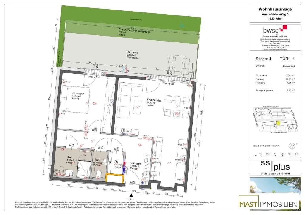 2-Zimmer-Wohnung kaufen in Wien – 60,76 m², € 319.000 – Bild 9 von 9