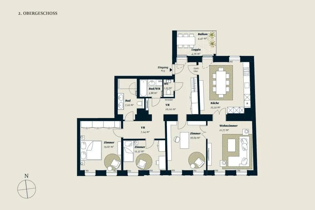 4-Zimmer-Wohnung kaufen in Wien – 134,29 m², € 1.373.400 – Bild 2 von 13