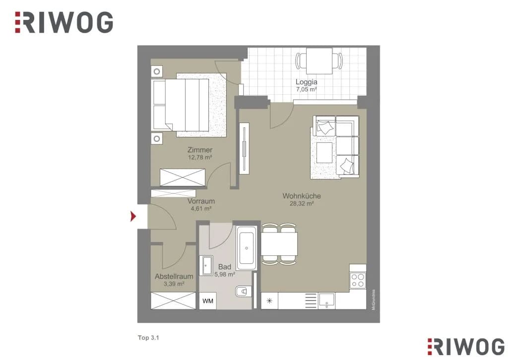 2-Zimmer-Wohnung kaufen in Mistelbach – 55,08 m², € 269.000 – Bild 27 von 27